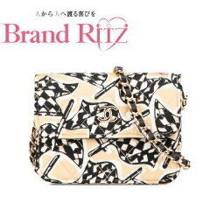 Chanel shoulder bag Matelasse Coco Mark checkered flag motif chain logo